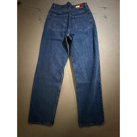 Vintage Tommy Hilfiger Jeans Mens 32 Blue Denim Straight Pocketed Men 32X32. - Picture 4 of 10